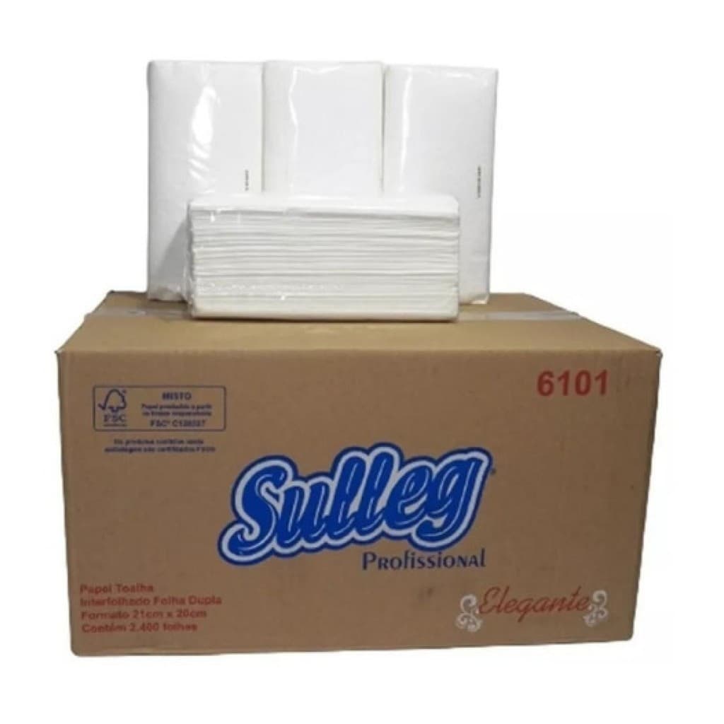 Papel Toalha Interfolha Folha Dupla Sulleg 2400 Folhas