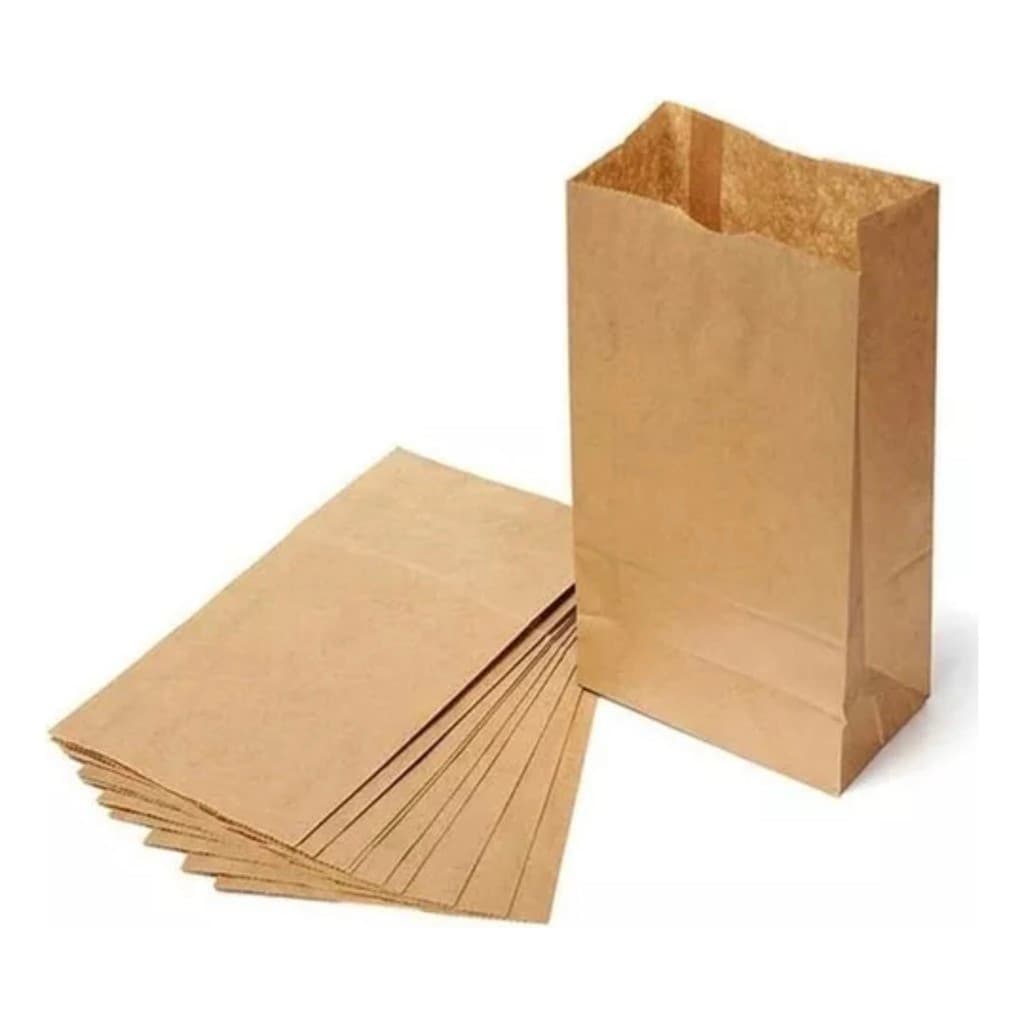 500 UN SACO DE PAPEL KRAFT EXTRA GRANDE SOS PARA DELIVERY