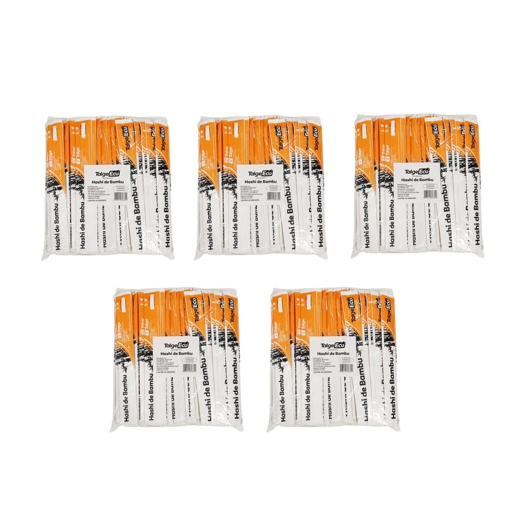 Kit 500 Hashi de Bambu Descartável Oriental - TALGE ECO