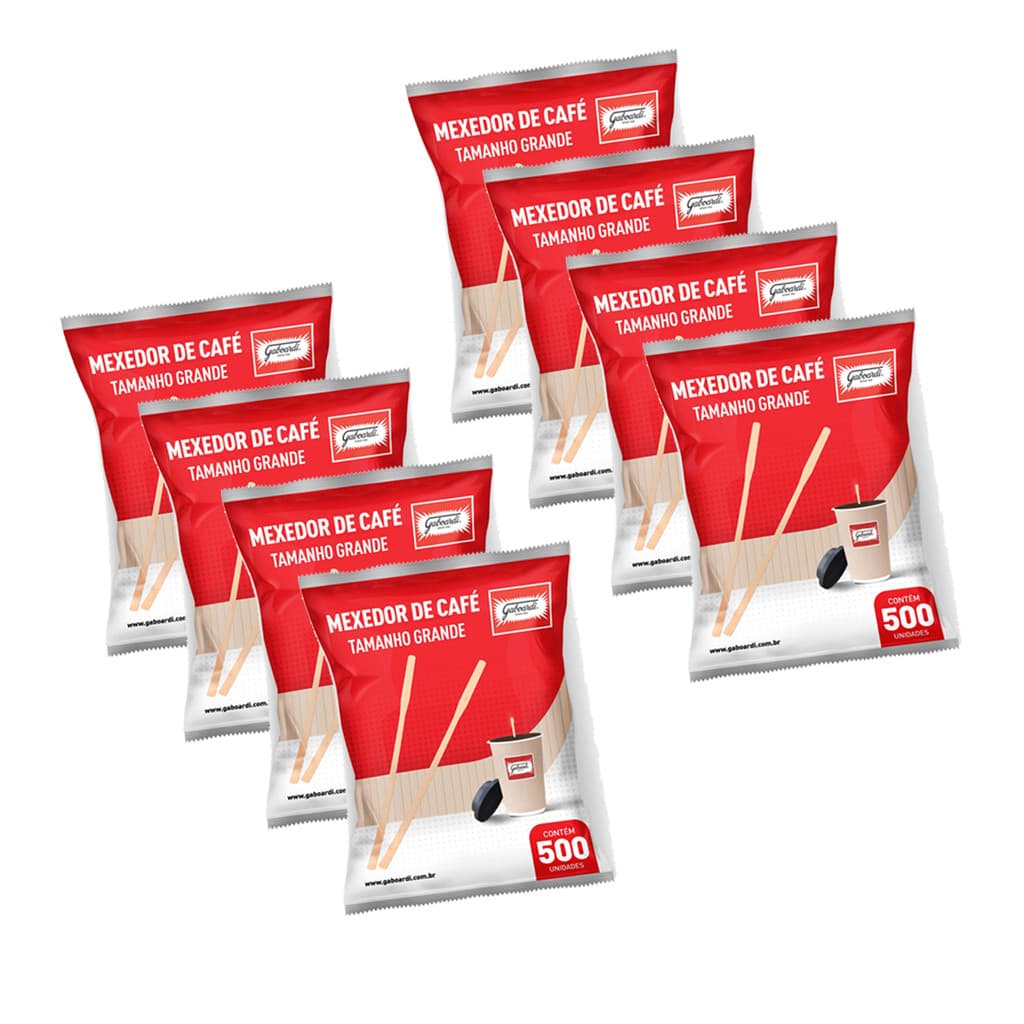 Mexedor Palheta De Madeira Para Cafe 9cm 8 Pcts c 500 un