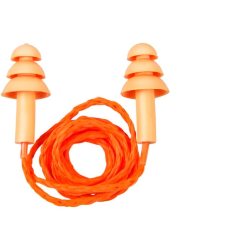 Protetor Auditivo Auricular De Silicone Cordão Tipo Plug 3 Flanges 15db CA 19578 Pacote com 30