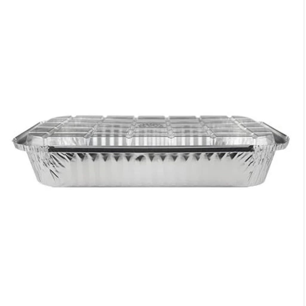Bandeja Marmita Alumínio 1150ml Tampa Pet Retangular C/50un
