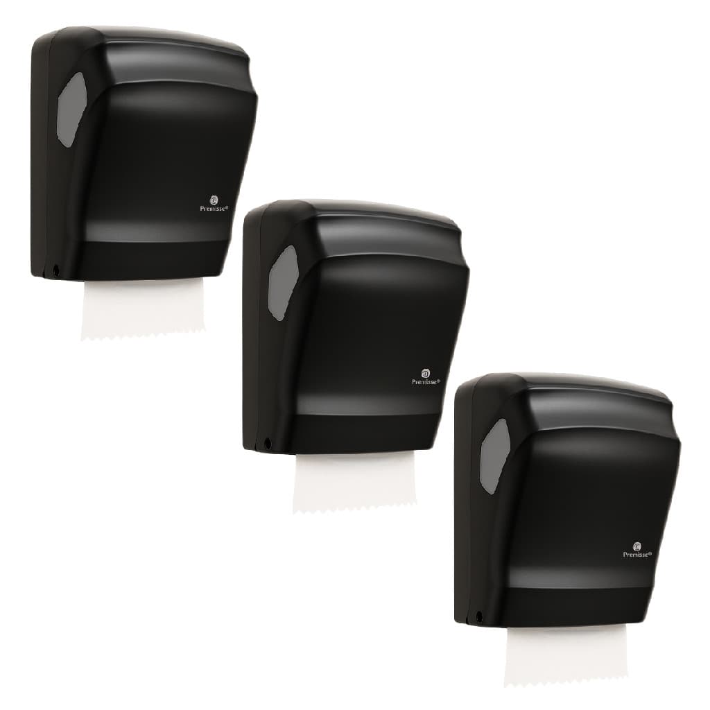3 Suporte Porta Papel Toalha Dispenser de Parede Toalheiro Rolo Puxa Corta Banheiro Lavabo Hotel Academia Escola Clínica