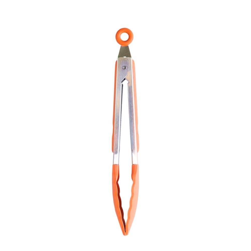 Pegador De Salada Inox E Silicone Com Trava 22,8cm Laranja - Coz00506lrj - Oikos