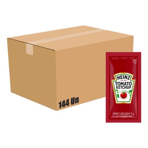 Ketchup Heinz Sachê 7g Caixa Com 144 Unidades Food Service