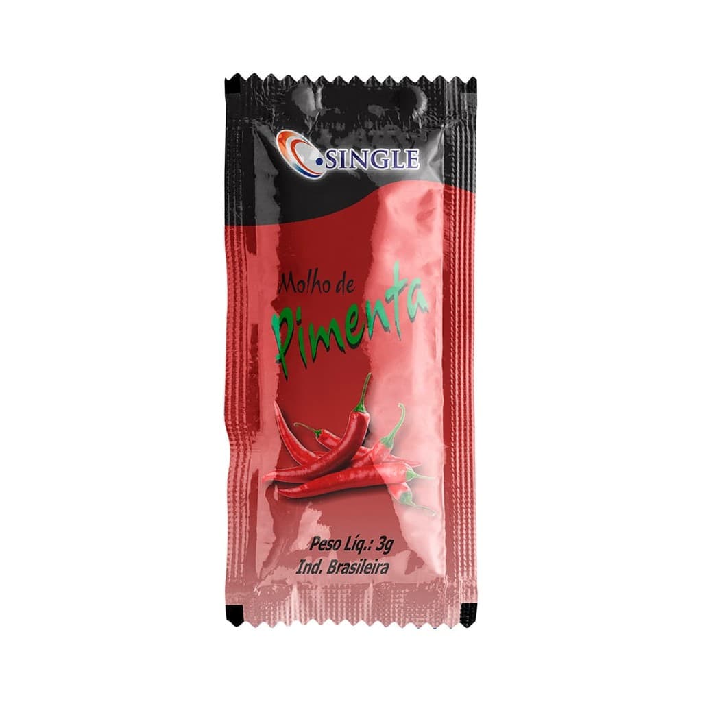 Molho de Pimenta Sachê - Single -  Caixa com 200 Unidades de 3g