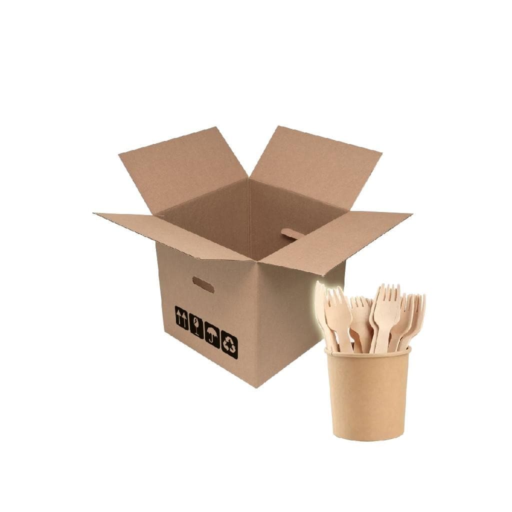 Garfo De Madeira Biodegradável Para Refeição 16cm 50u Kit 10