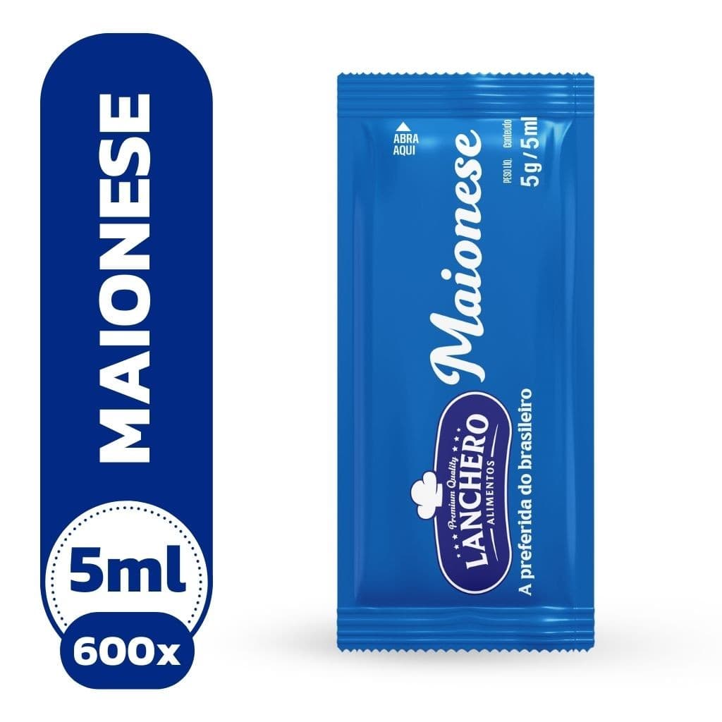 Sachê Maionese Tradicional 5g com 600 Unidades - Caixa Econômica - Lanchero