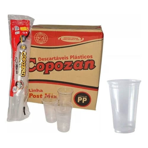 COPO 300ML / 330ML DESCARTÁVEL CHOPP SUCO PP LISO CAIXA COM 1000 UNIDADES