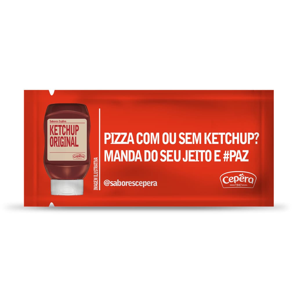 Ketchup Em Sachê Caixa Com 175 Unidades Cepêra 7g