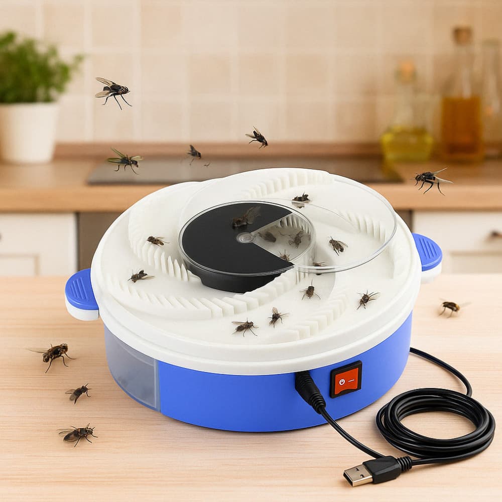 Pega Mosca Eletrico Armadilha Para Moscas Insetos Automático Cozinha Sala Mata Mosquito Pernilongos