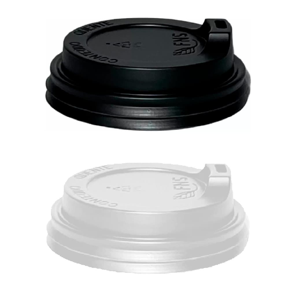 Tampa p/ Copo de Papel Biodegradável 200ml 73mm FNS C/100 un