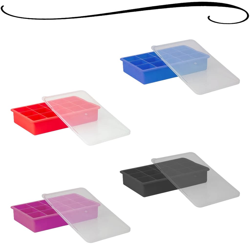 Forma de Gelo de Silicone 15 Cubos Com Tampa Papinha Whisky Drinks Caipirinhas Sucos BarFlexível