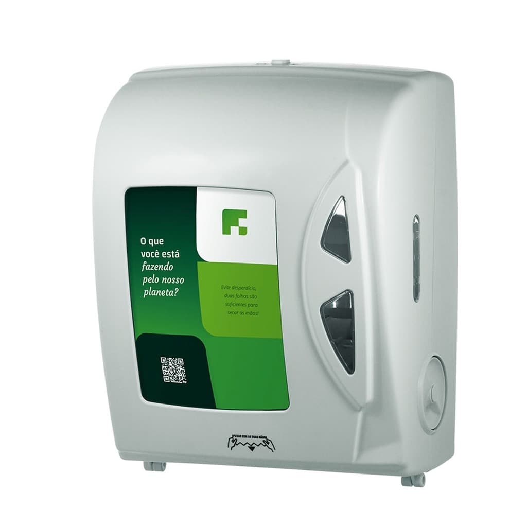 Dispenser Autocorte Toalheiro Para Papel Bobina Rolo Toalhas Fortcom Infinity