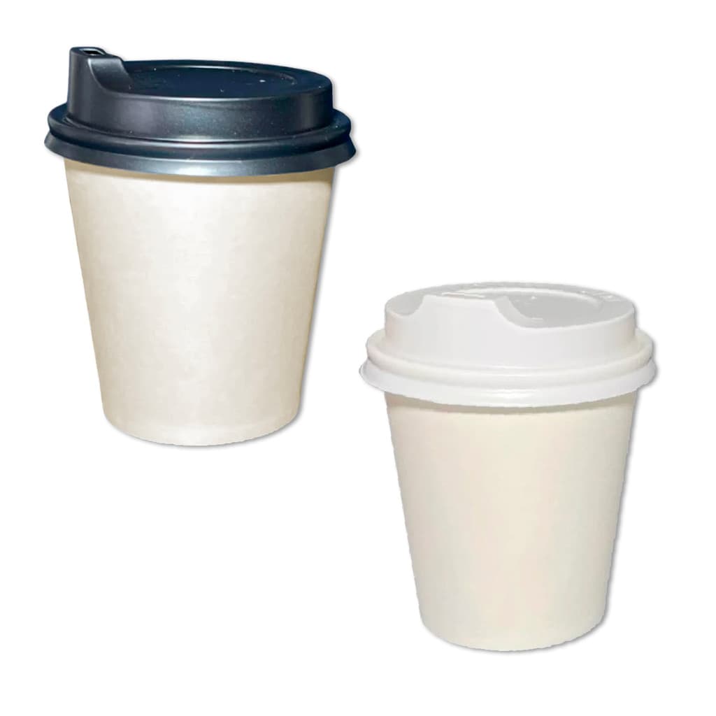 Copo Papel Branco 200ml C/ Tampa Biodegradável 100un Térmico