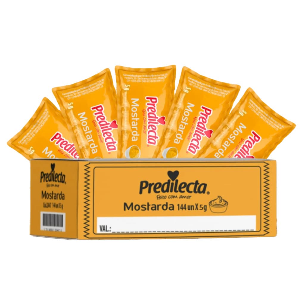 Mostarda Predilecta Sachê Caixa C/144 de 5g Cada