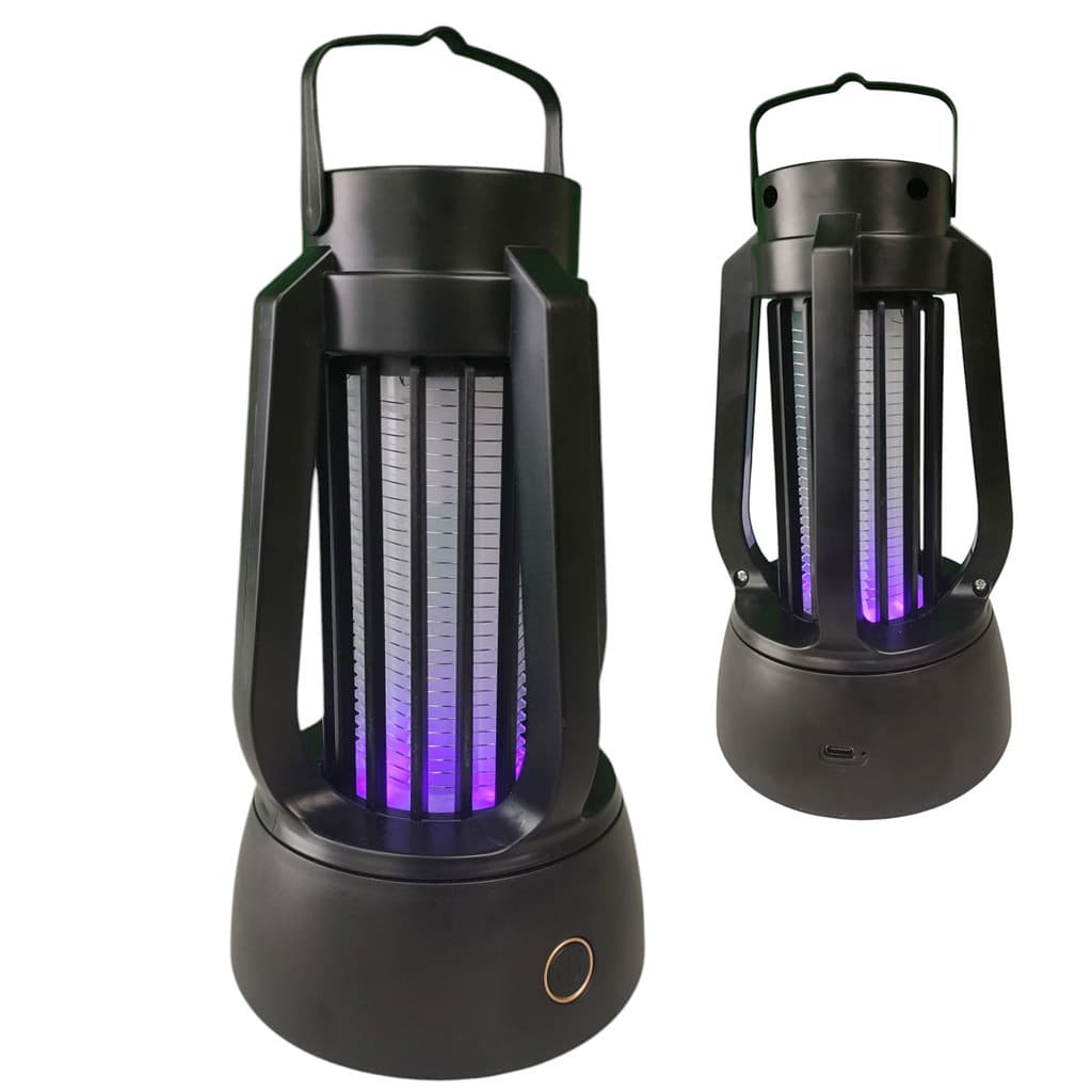 Luminaria Repelente Eletrico Afasta Mosquito Pernilongo Inseto Mosca Luz Ultravioleta Bateria Recarregavel USB Armadilha