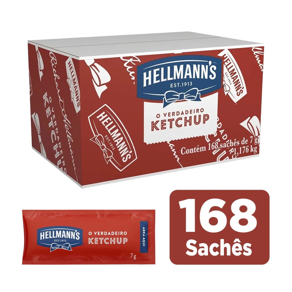 Ketchup Hellmann's Sachê 7g Caixa C/ 168und