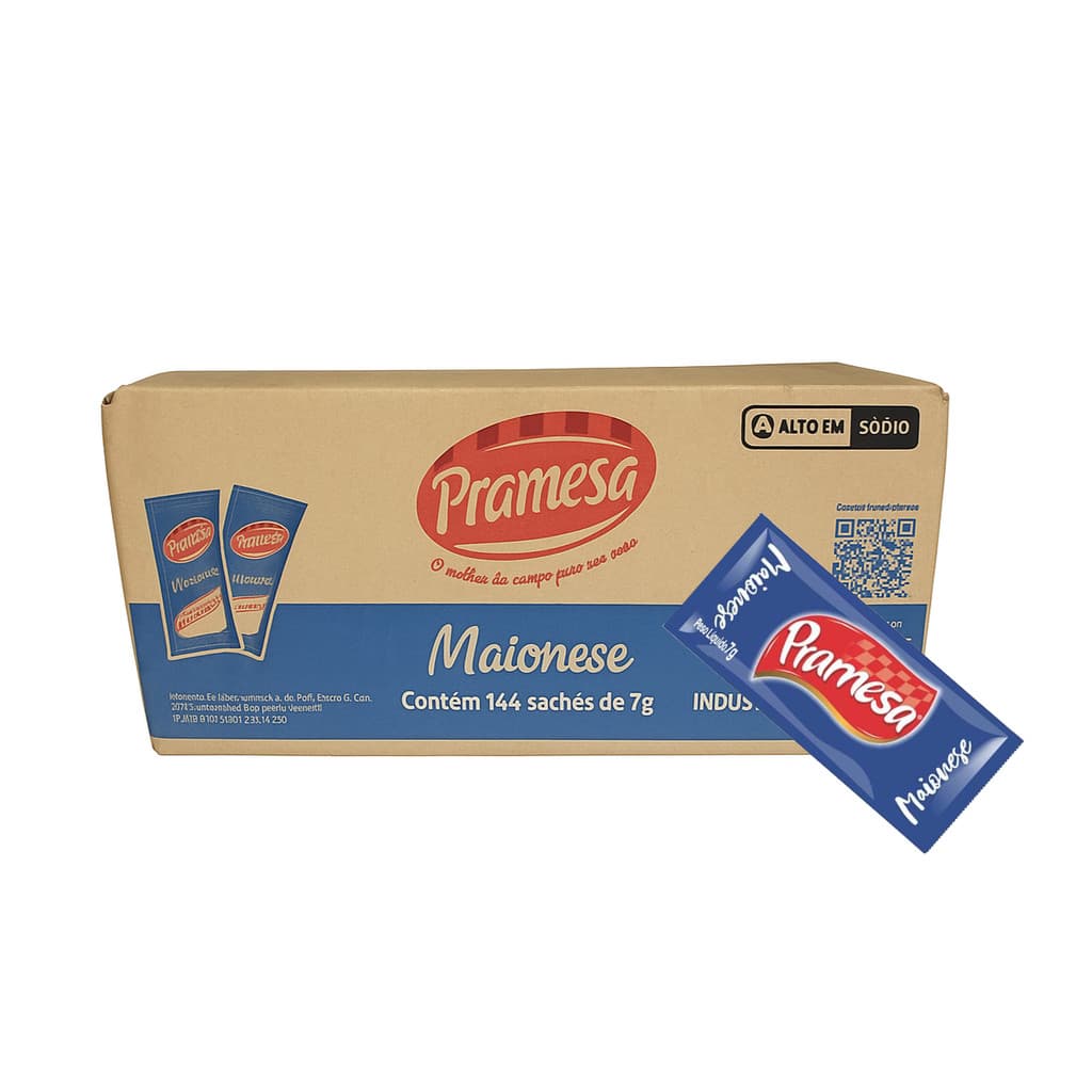 Maionese Pramesa Sachê 7g Caixa C/ 144 Unidades