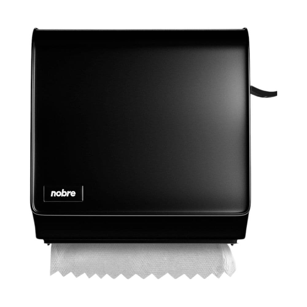 Dispenser Toalha Bobina com Alavanca Preto Nobre Brave Papel Toalheiro Industrial