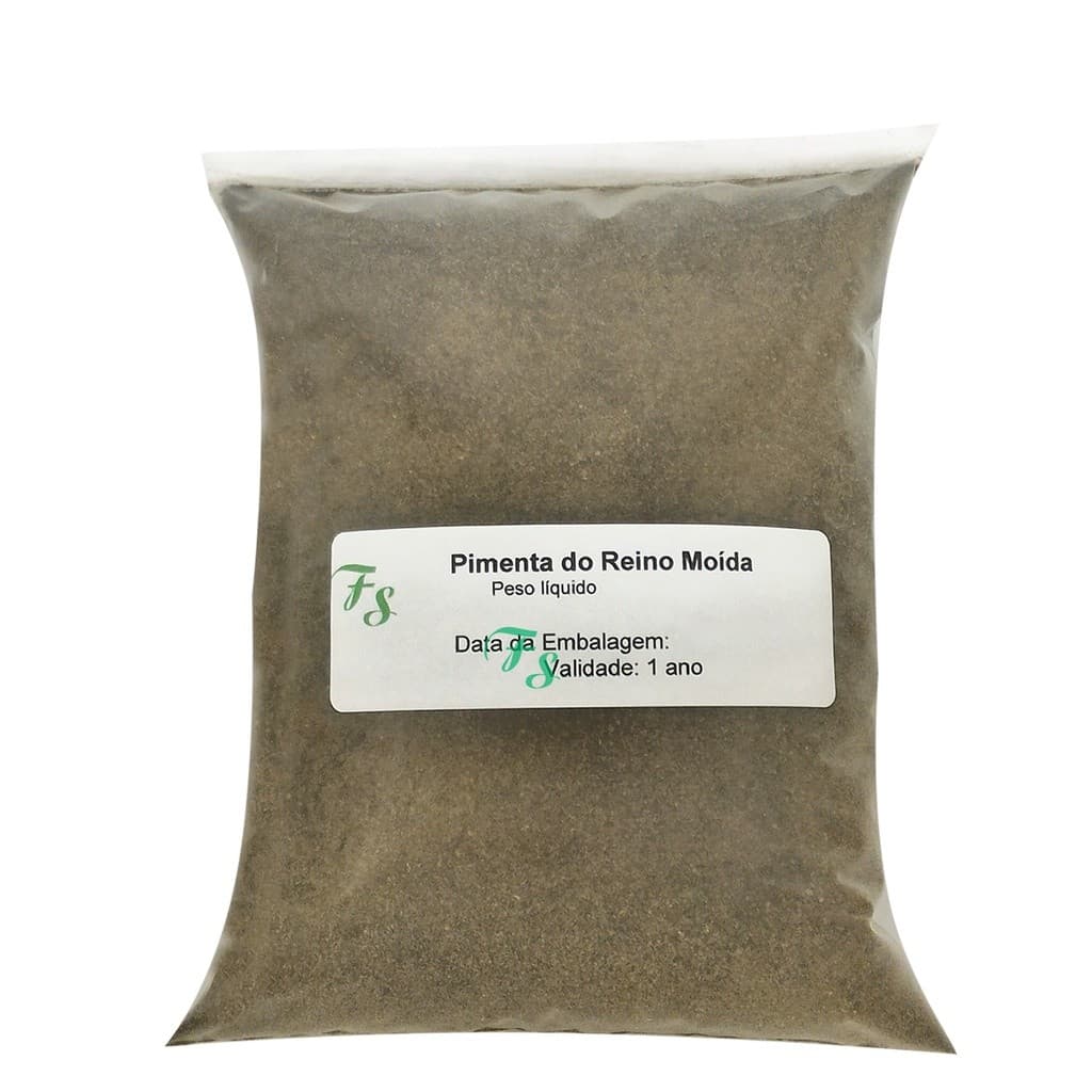 Pimenta Do Reino Preta Seca Moída Pura Pacote Com 1 Kg