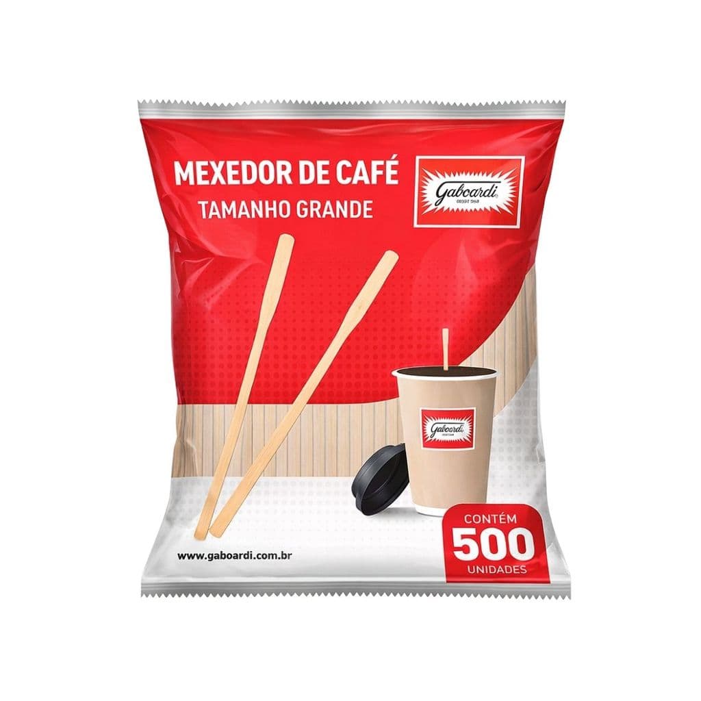 Mexedor de Bebidas  Café Longo Gaboardi 500 Unidades Madeira Natural