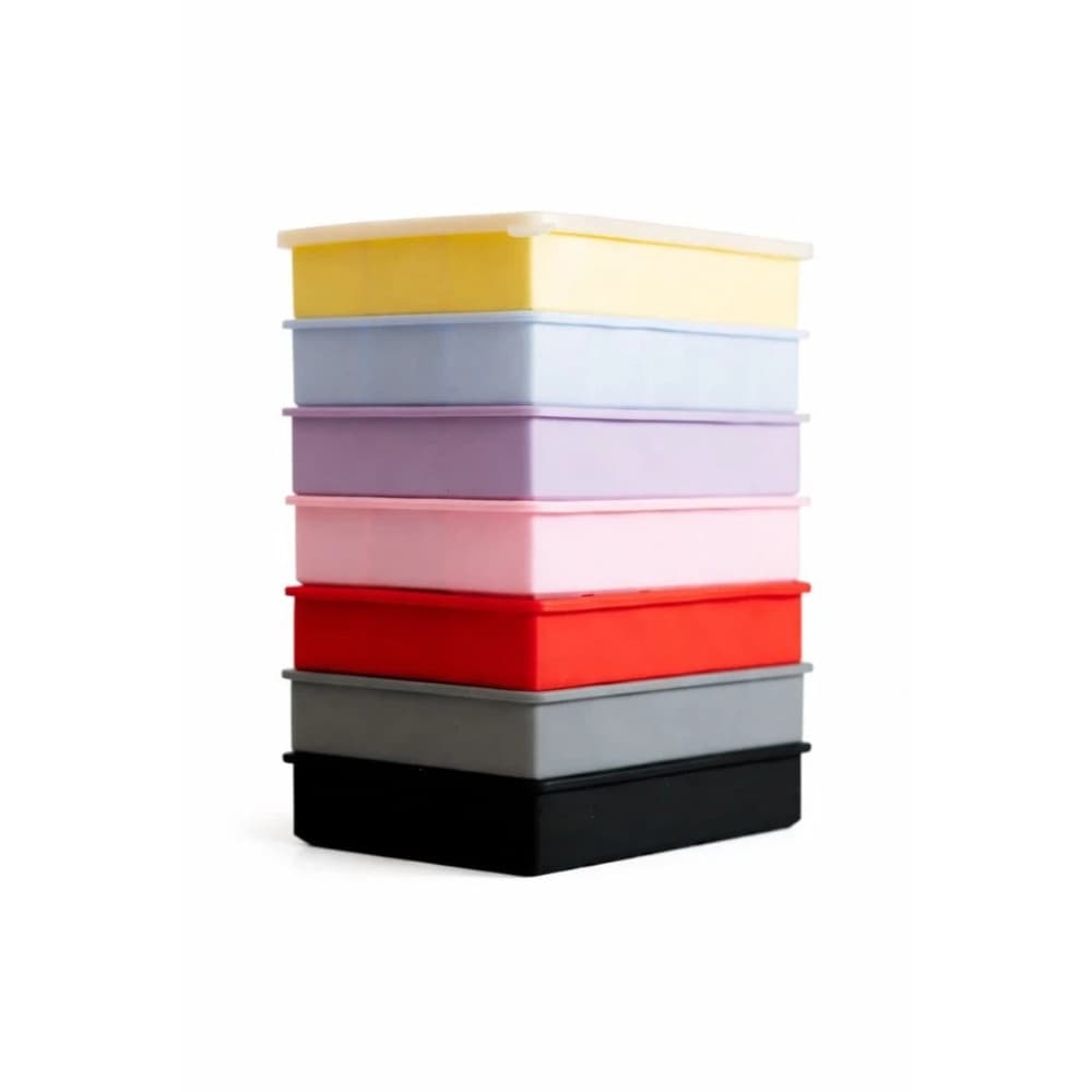 Forma de Gelo Silicone Retangular com Tampa 15 Cubos Livre de BPA Reutilizável Flexível Resistente