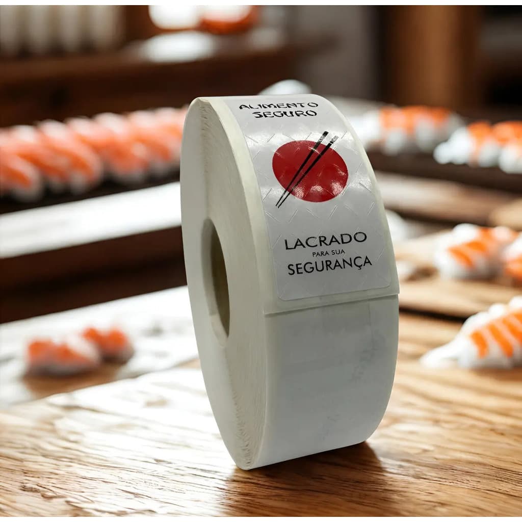 Etiqueta Lacre De Segurança 3x7cm Delivery japonês 500un