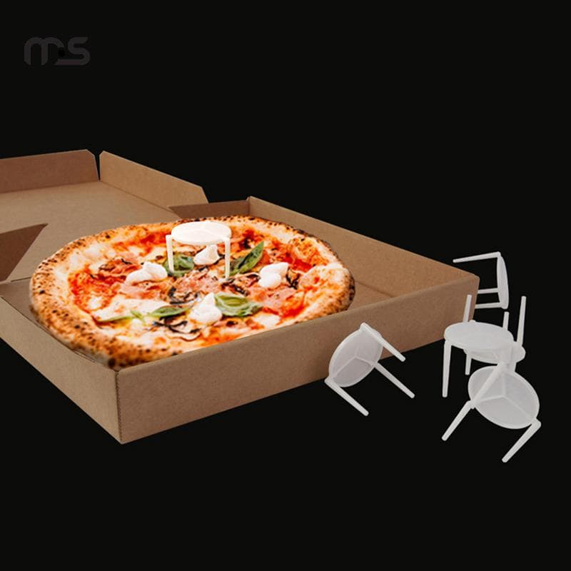 [Macrostars] 100 Peças Suporte Para Proteção De Pizza Tripé De Plástico Branco Sta Fixação Ra Caixa Acessórios De Cozime
