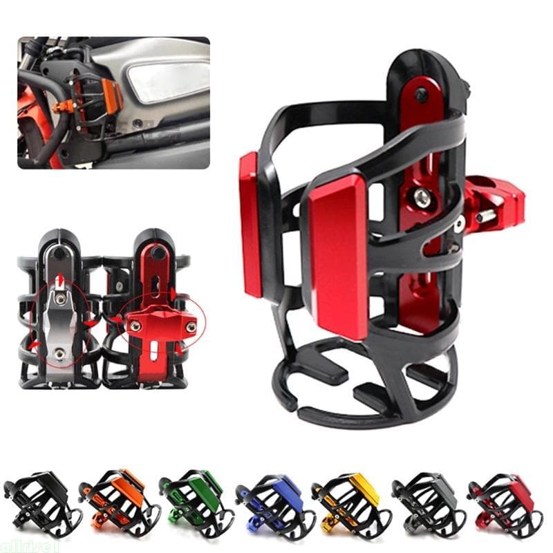 Suporte Para Copo Bebida Guidão Motocicleta, Gaiola Garrafa Metal Ajustável