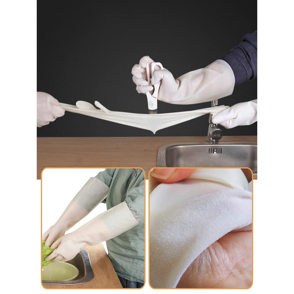 Estilo japonês resistente ao desgaste luvas de borracha nitrílica cozinha trabalho doméstico limpeza reunindo antiderrap