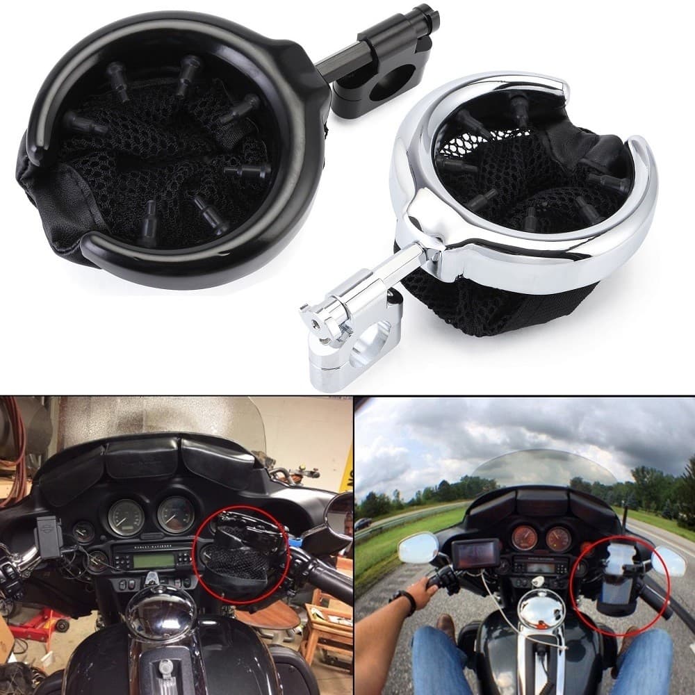 7/8 " 1 " 22/25mm Motocicleta Universal Guiador Copo Suporte Para Garrafa De Água Metal Drink Chopper Bobber Personaliza