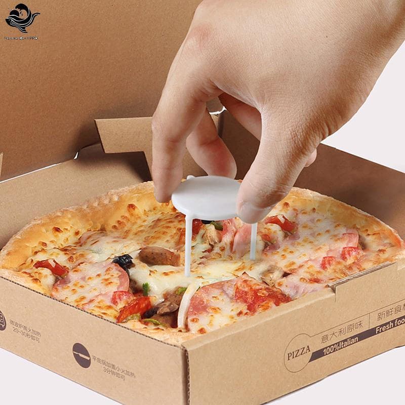 PFG 100 Pçs Pizza Saver Suporte De Plástico Branco Tripé Sta Fixação Ra Caixa Titular Cozinha Acessórios Cozimento FG