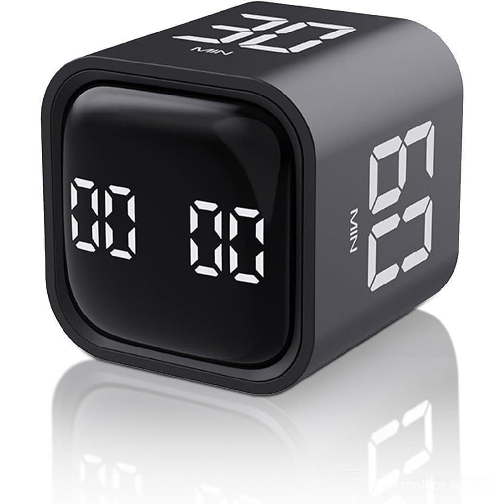 Cronômetro Digital Cube Timer Regulável De Som E Vibração Rotação De Cozinha De Contagem Regressiva Estudo De Trabalho