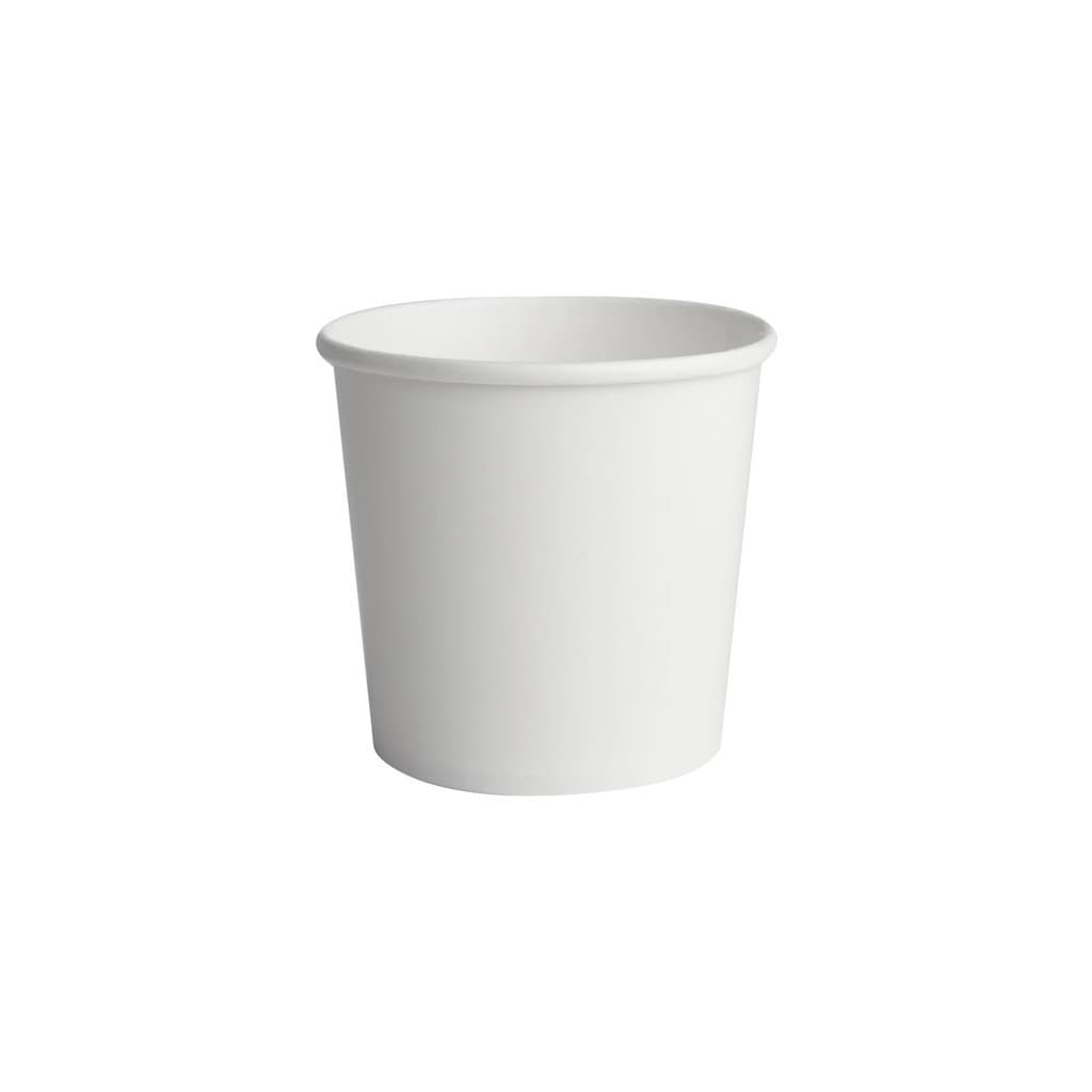 Pote de Papel Embalagem 700ml White Branco Sem Tampa Descartavel Para Delivery Pacote 50 Unidades