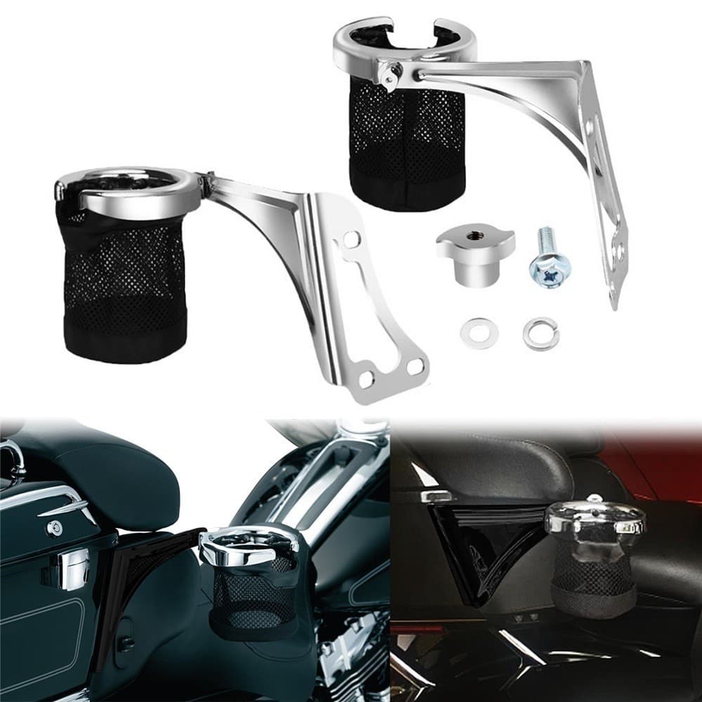Suporte De Copo Para Garrafa De Bebida De Motocicleta , Harley Touring Road Electra Tri Glide 97-13
