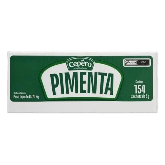 Molho Pimenta Cepera Sache Caixa Com 154 Saches De 5g