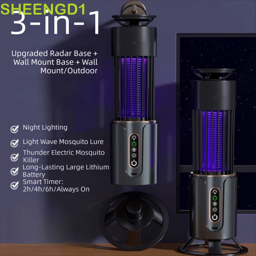 Lâmpada Elétrica Para Mosquitos SHEENGD1 , Luz Armadilha De Com Carregamento USB Suspensa Na Parede , Função De Temporiz