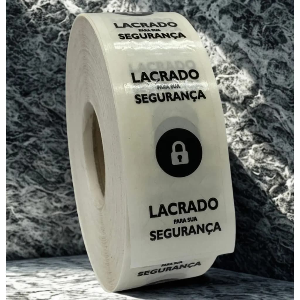 Etiqueta Lacre De Segurança bopp 3x7cm Cadeado Delivery 250 un