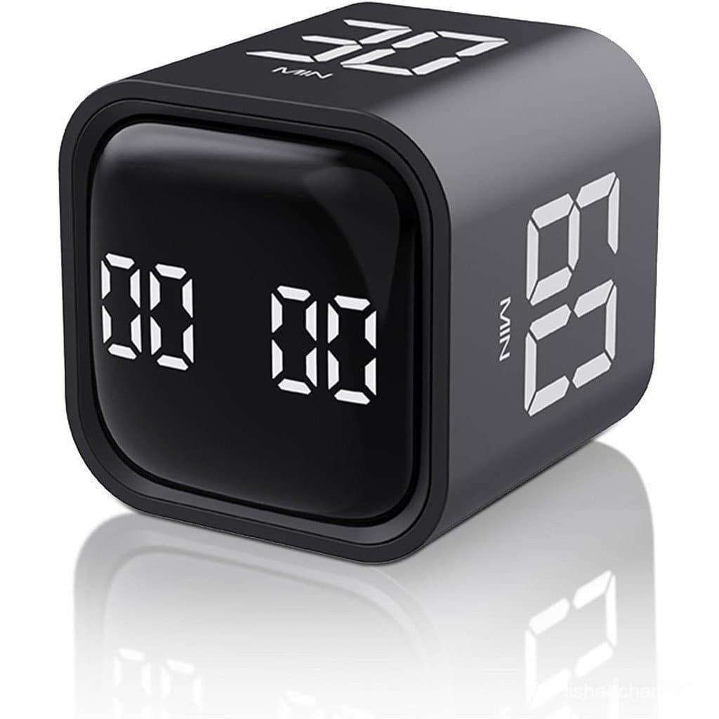 Cronômetro Digital Cube Timer Regulável De Som E Vibração Rotação De Cozinha De Contagem Regressiva Estudo De Trabalho