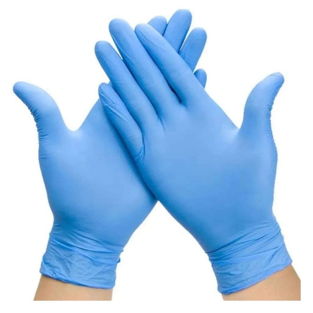 Luva Nitrilica Desc Sensi Soft Azul Anti Alergica Tintura Cabelo CA