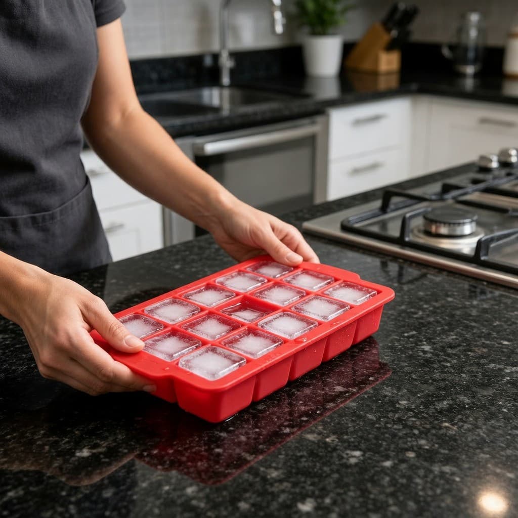 Forma de Gelo em Silicone e Aço Inox com 15 Cubos Grandes