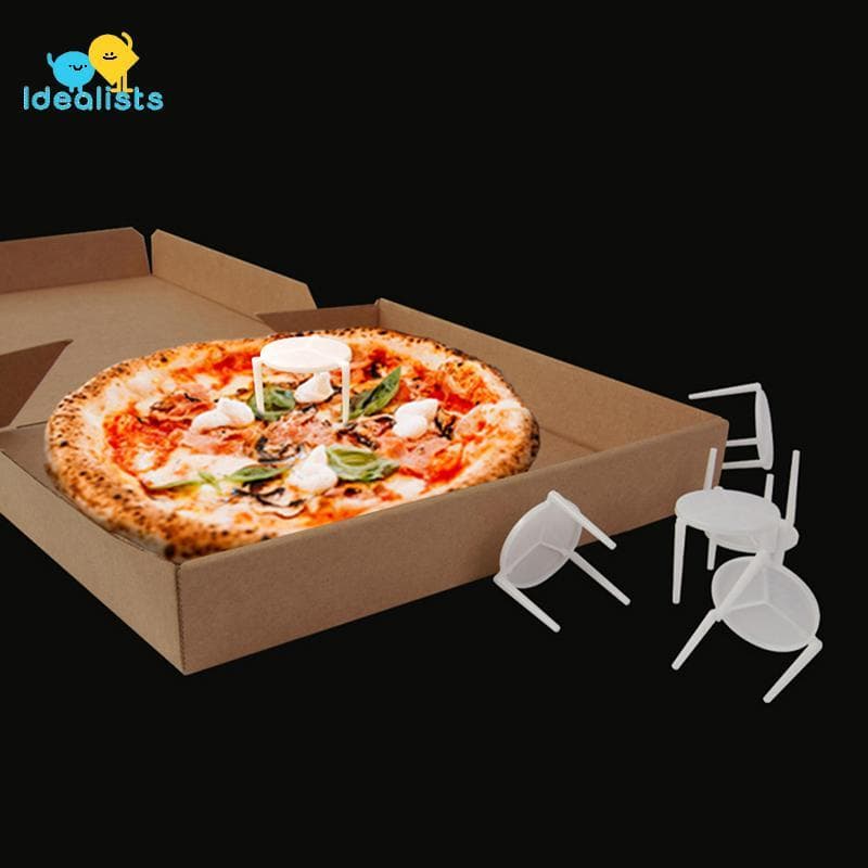 Idealistas 100 Pçs Pizza Saver Suporte De Plástico Branco Tripé Sta Fixação Ra Caixa Titular Cozinha Acessórios Coziment