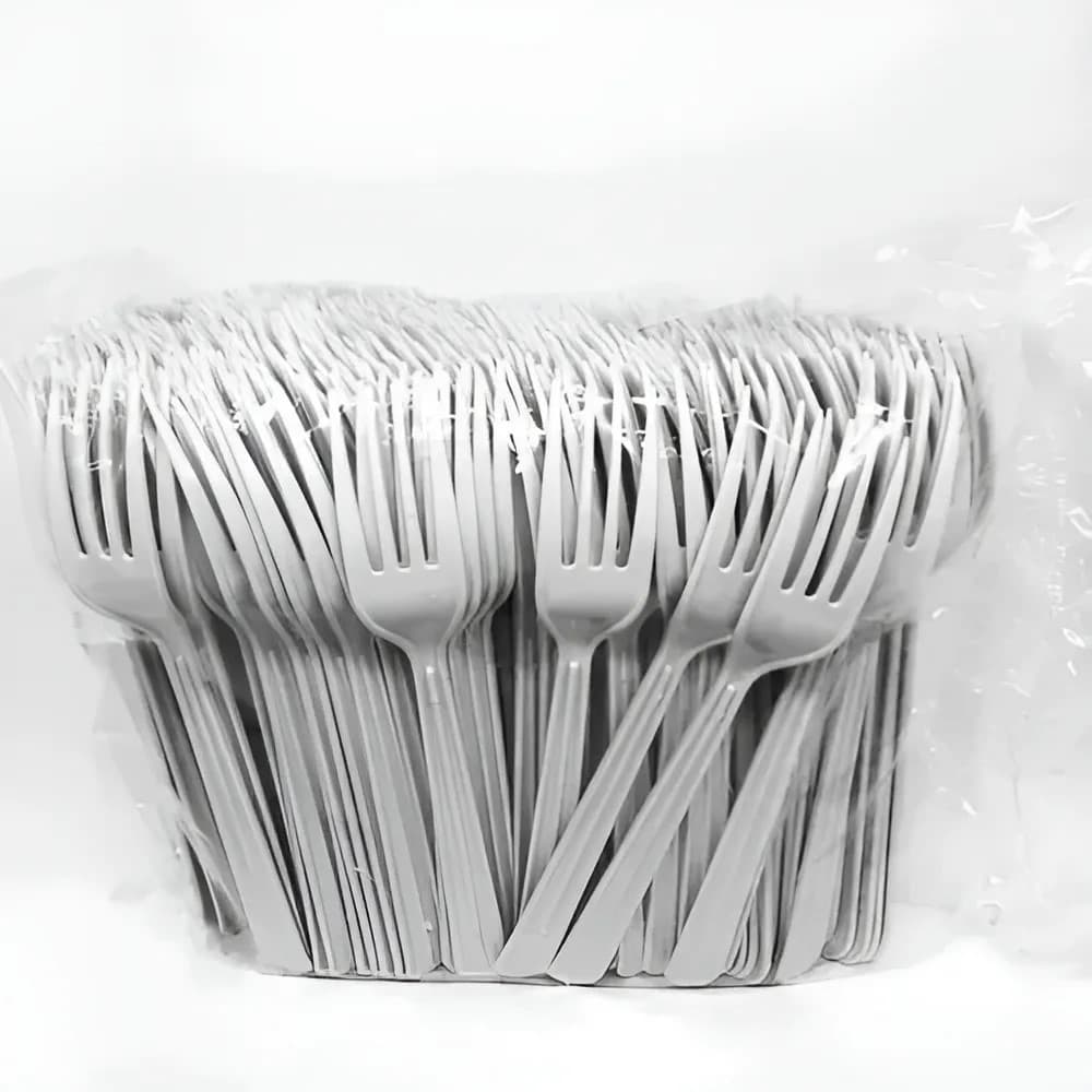 Kit 1000un Garfo Refeição Descartável Koniz Reforçado Branco
