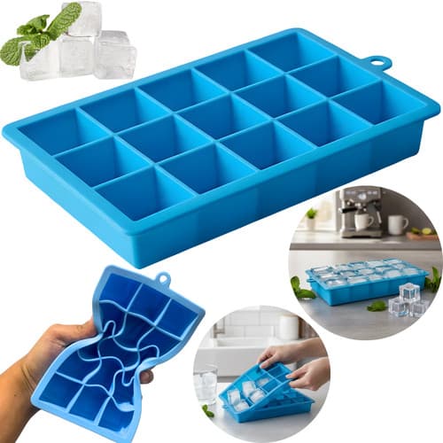 Forma Gelo Silicone Grosso P/ 15 Cubos Grandes 30 Ml Chocolate Sabonete