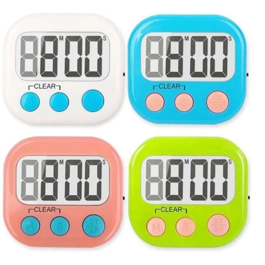 TIMER DIGITAL COM ALARME MAGNÉTICO CRONÔMETRO CONTAGEM REGRESSIVA E CRESCENTE COZINHA ESTUDOS