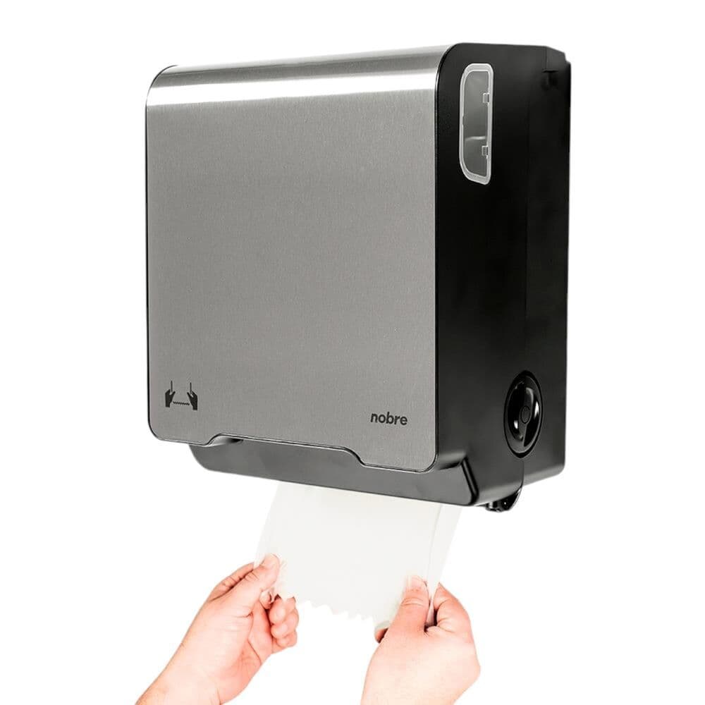 Toalheiro Dispenser Papel Toalha Rolo Bobina Inox Autocorte Nobre