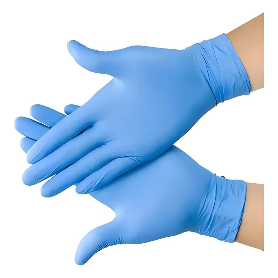 Luva Nitrílica Azul sem Pó Inoven Caixa 100 Unidades