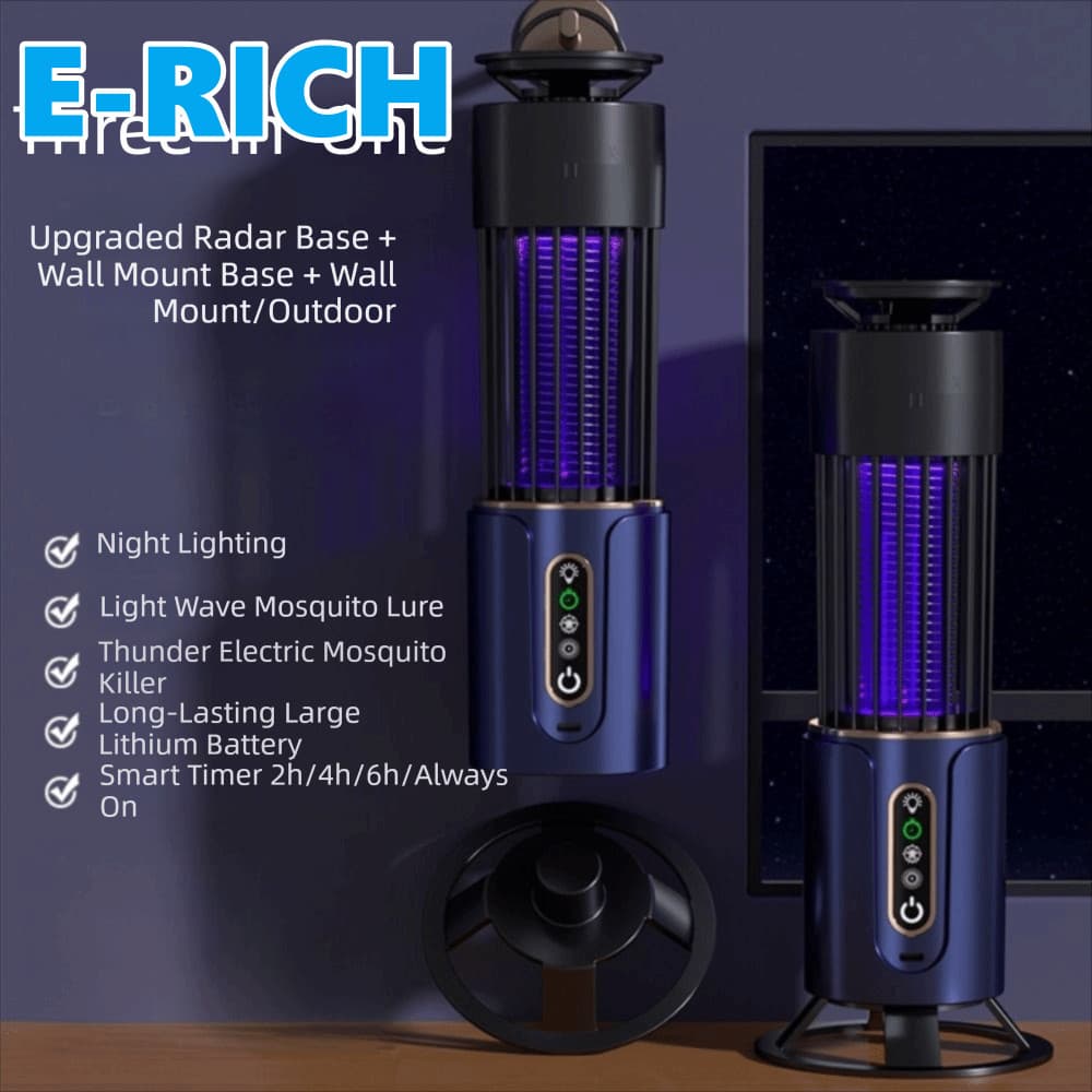 Luz Para Armadilha De Mosquitos ERICH1 , Lâmpada Elétrica Independente Suspensa Na Parede , Carregamento USB