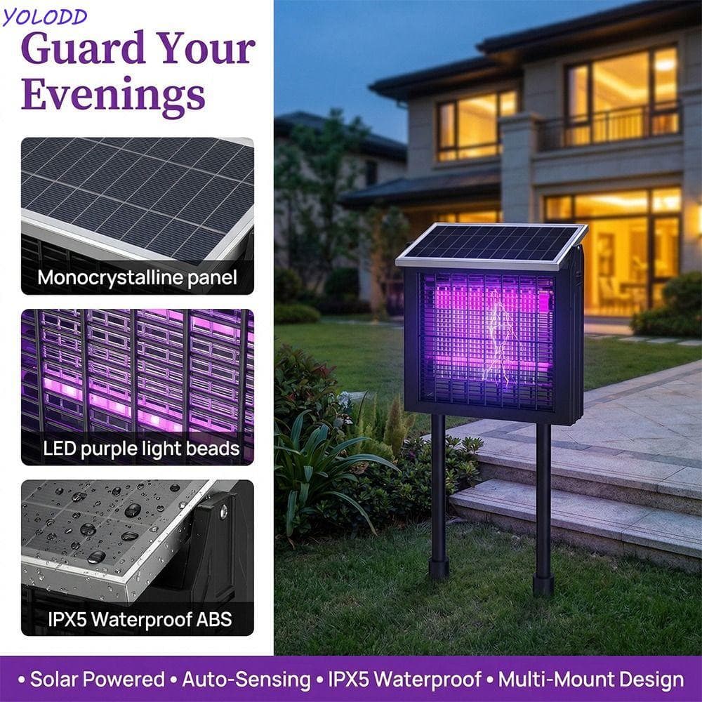 Lâmpada Plug-in Yoloddd Para Matar Mosquitos , Armadilha Elétrica Moscas , Solar Luz UV